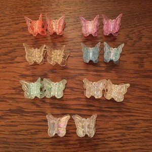 Urban Outfitters Iridescent Butterfly Hair Clips